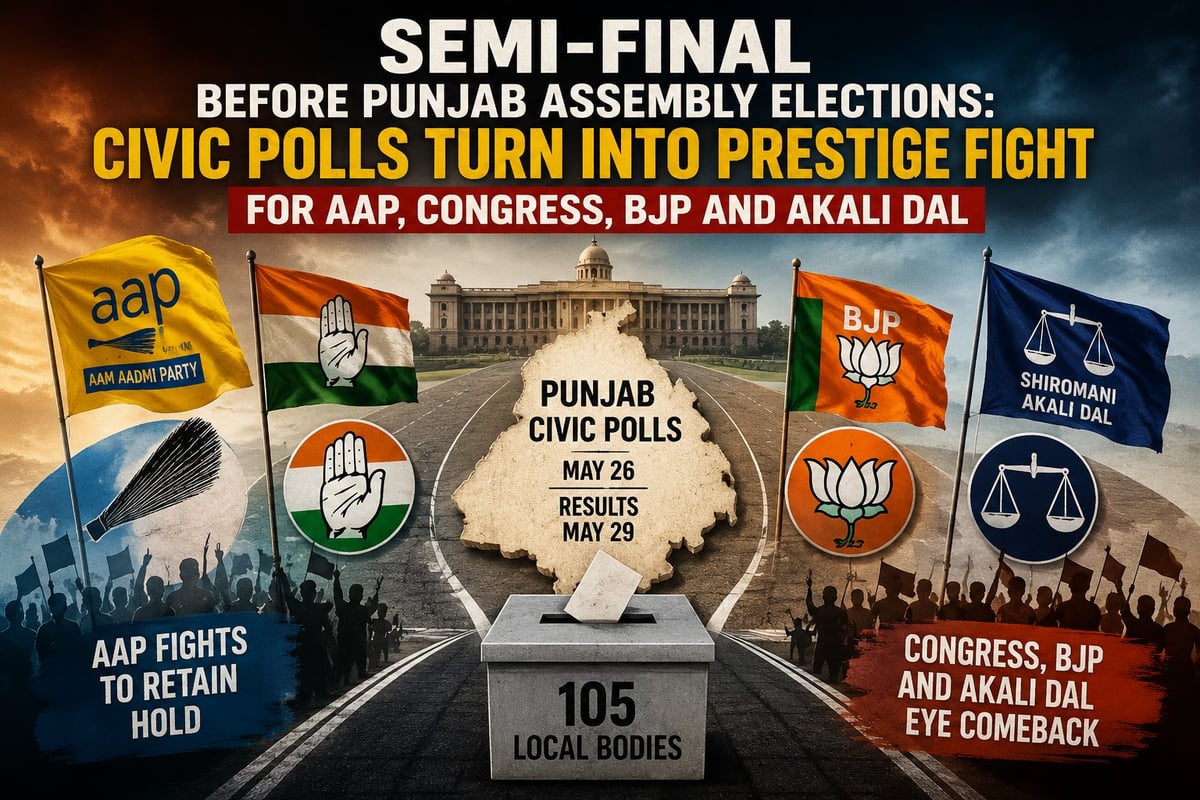 Semi-Final Before Punjab Assembly Elections: Civic Polls Turn Into Prestige Fight for AAP, Congress, BJP and Akali Dal