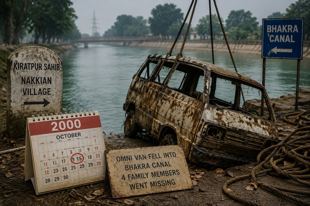 26-Year-Old Missing Omni Van Pulled Out of Bhakra Canal in Ropar, Human Remains