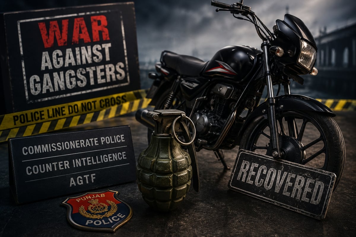 Jalandhar Police Arrest Man With Hand Grenade During Anti-Gangster Operation
