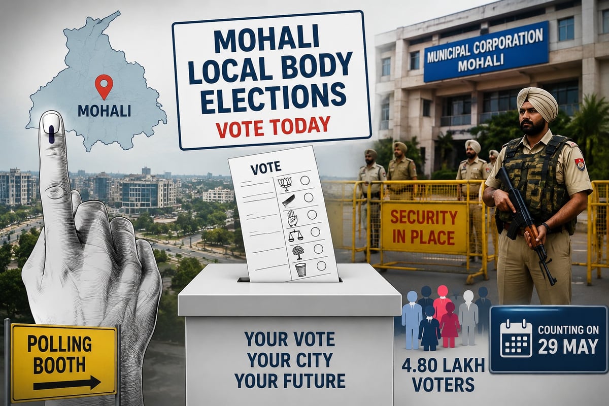 Voting Underway for Local Body Elections in Mohali District; 695 Candidates in Fray