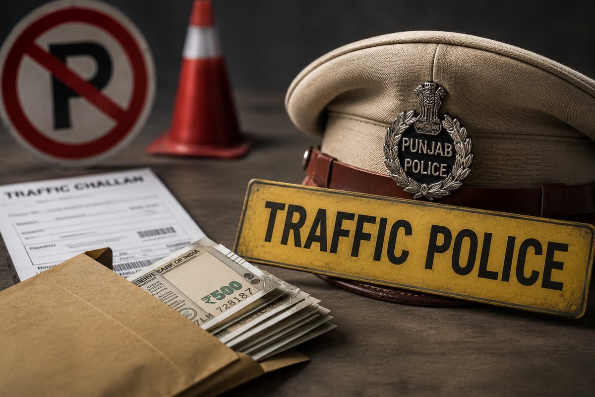 Mohali Traffic ASI Faces Action After Bribery Video Goes Viral