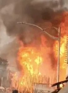 Massive Fire Breaks Out in Amritsar’s Bamboo Market; Disabled Shopkeeper Burnt Alive