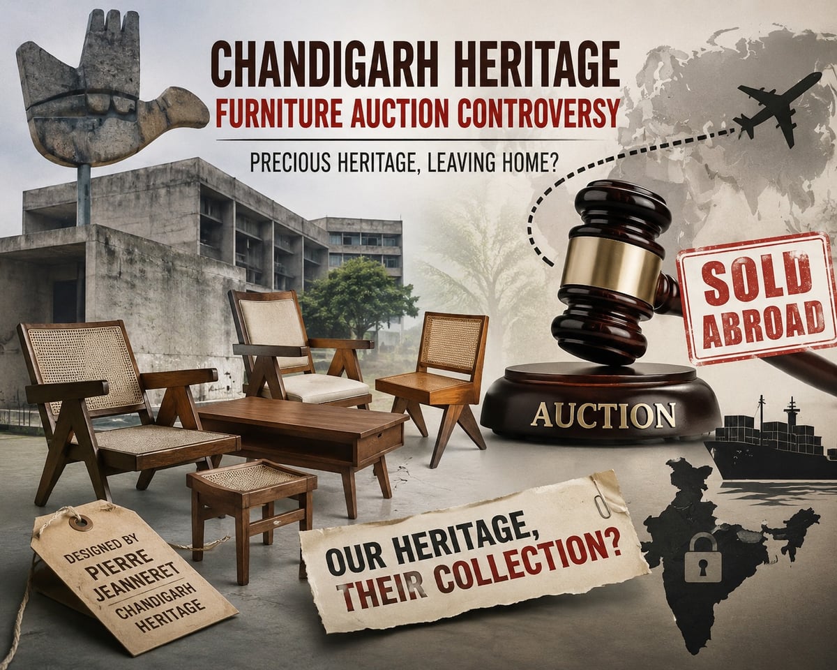 Chandigarh Heritage Furniture Auction Sparks Fresh Controversy, Activist Seeks Centre’s Intervention