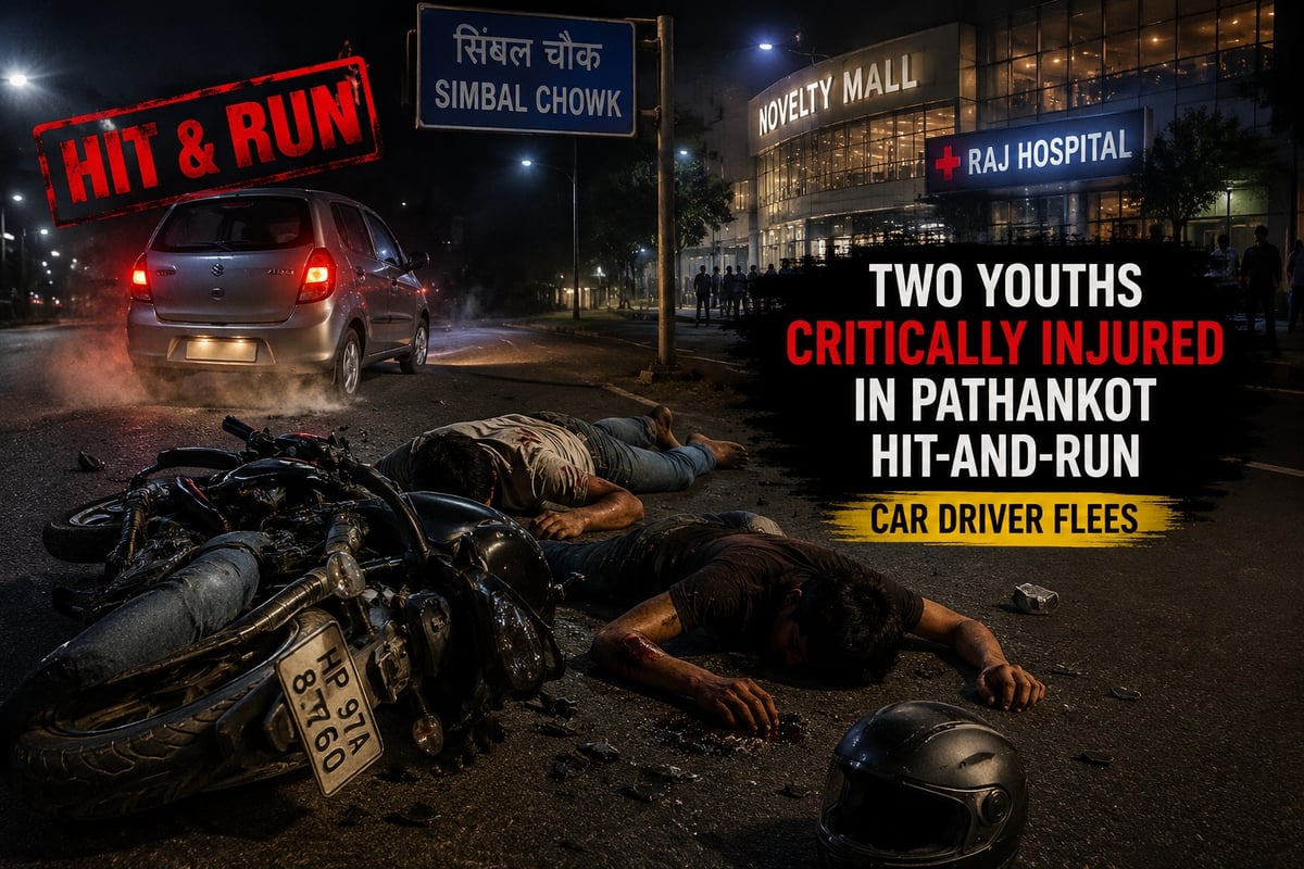 Two Himachal Youths Critically Injured in Pathankot Hit-and-Run, Car Driver Flees Scene