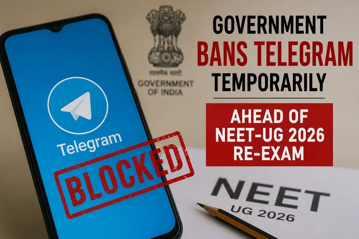 Telegram temporarily Blocked Across India Ahead of NEET-UG Re-Exam; Centre Tightens Security