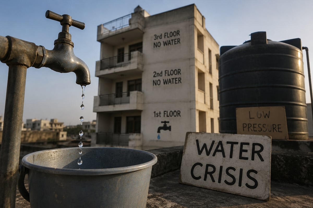 Chandigarh Sector-30B Faces Month-Long Water Crisis, Residents Depend on Tankers