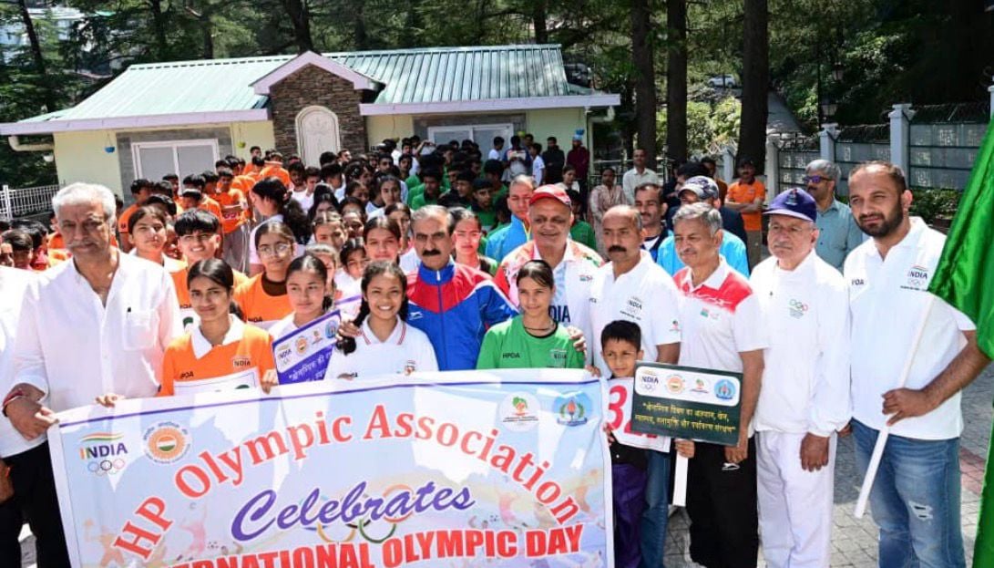 CM Sukhu Flags Off Olympic Day Marathon in Shimla, Reaffirms Push for Sports Development