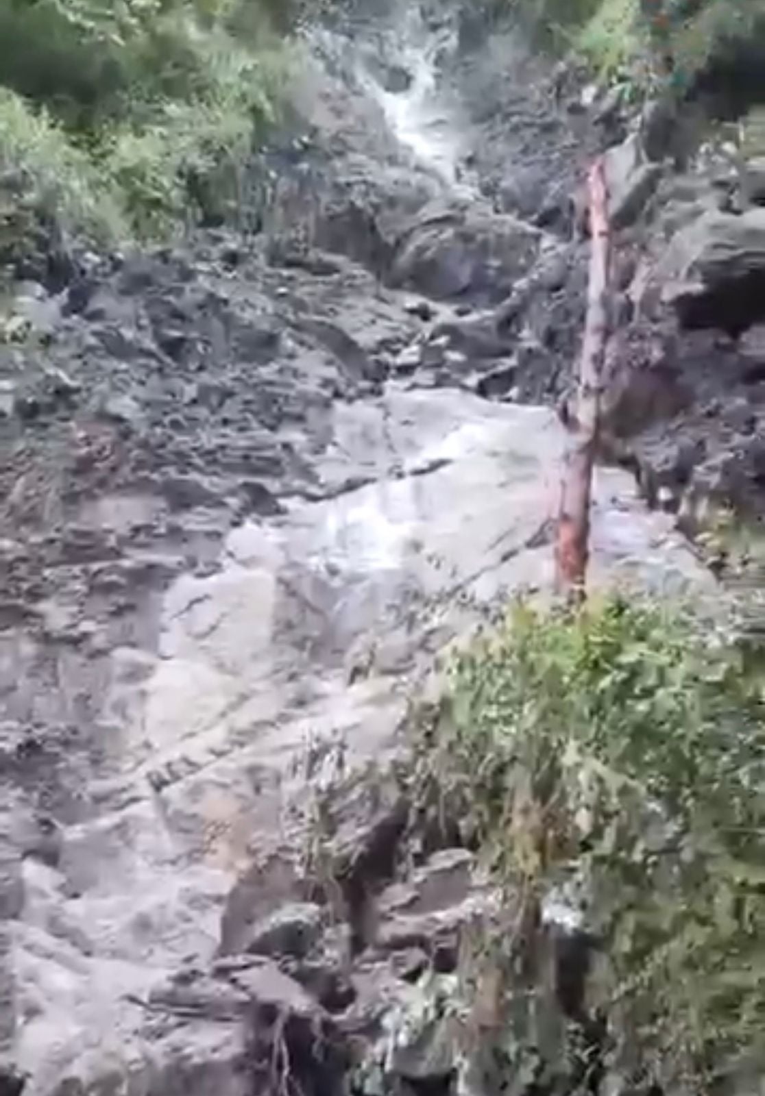 Cloudburst Sparks Flash Flood in Kinnaur, Footbridge Swept Away