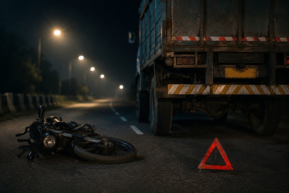 Motorcycle Crashes Into Parked Truck in Faridkot; Three Friends Killed 