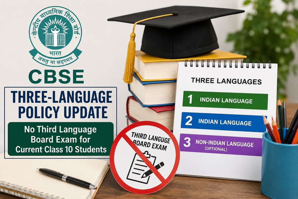 CBSE Relaxes Three-Language Policy for Current Class 10 Students, No Third Language Board Exam