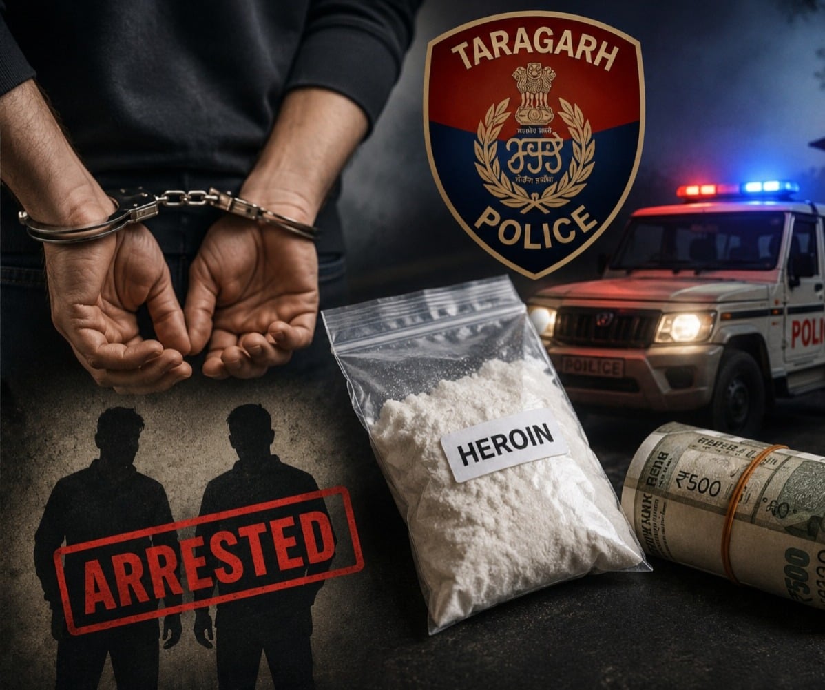 Two Brothers Arrested with 25 Grams of Heroin, Drug Money in Pathankot