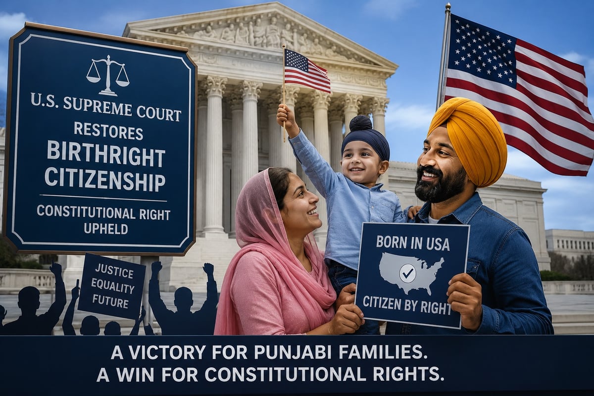 US Supreme Court Restores Birthright Citizenship, Bringing Relief to Punjabi Immigrant Families
