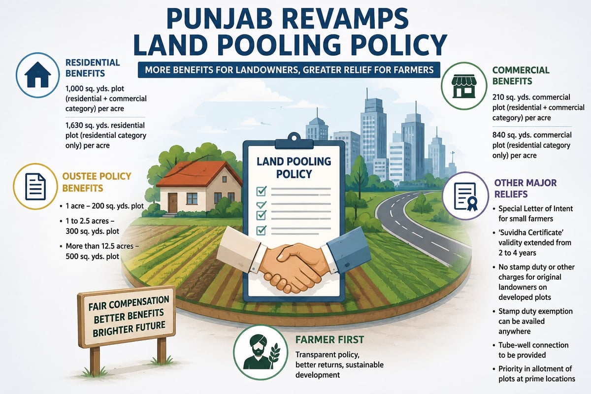 Punjab Cabinet Revamps Land Pooling Policy, Enhances Benefits for Landowners and Farmers