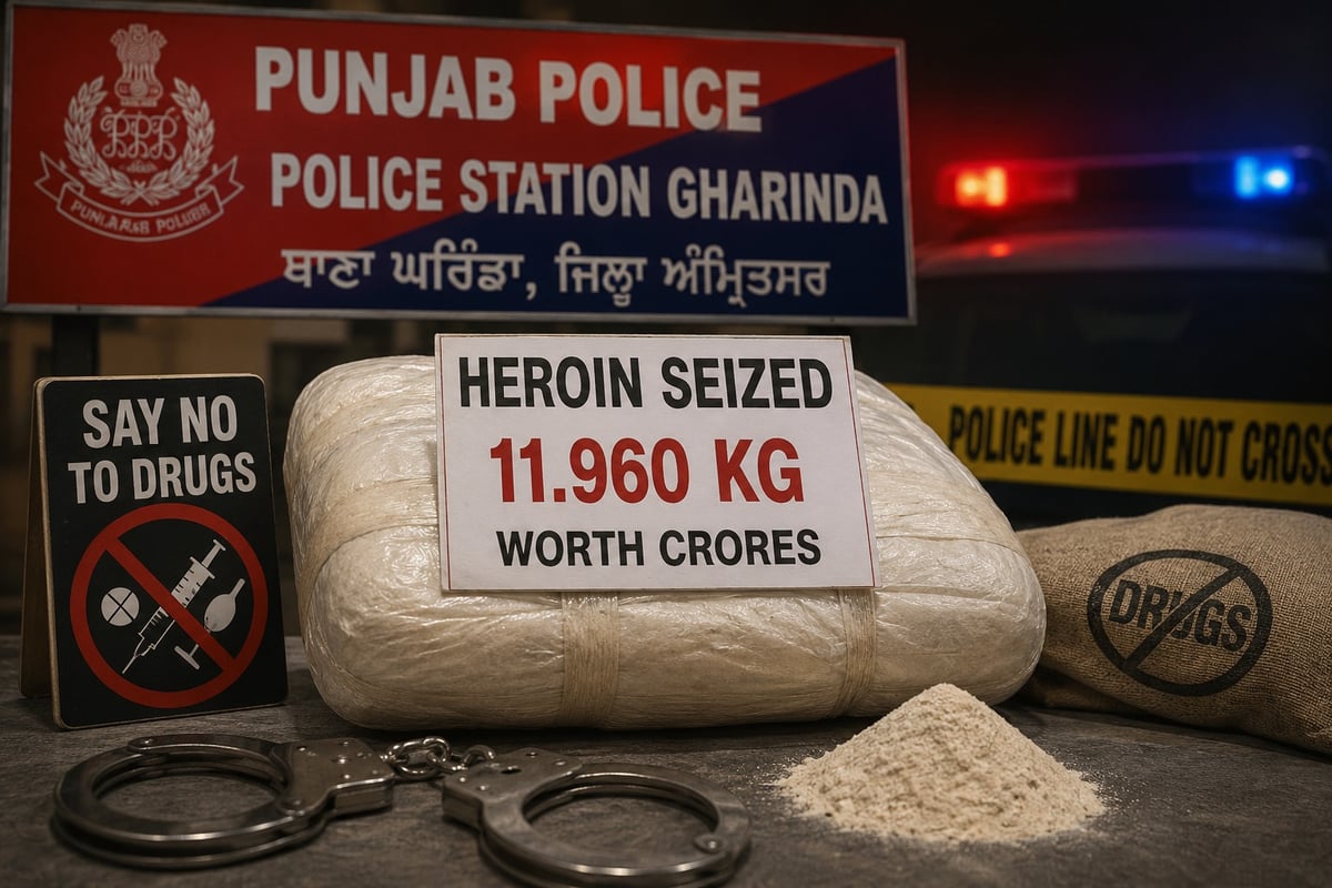 Punjab Police Seize Nearly 12 Kg Heroin in Major Anti-Drug Operation
