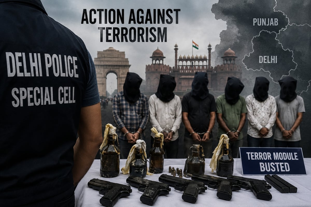 Delhi Police Arrest Six More Suspected Terror Operatives Linked to Pakistan-Based Module