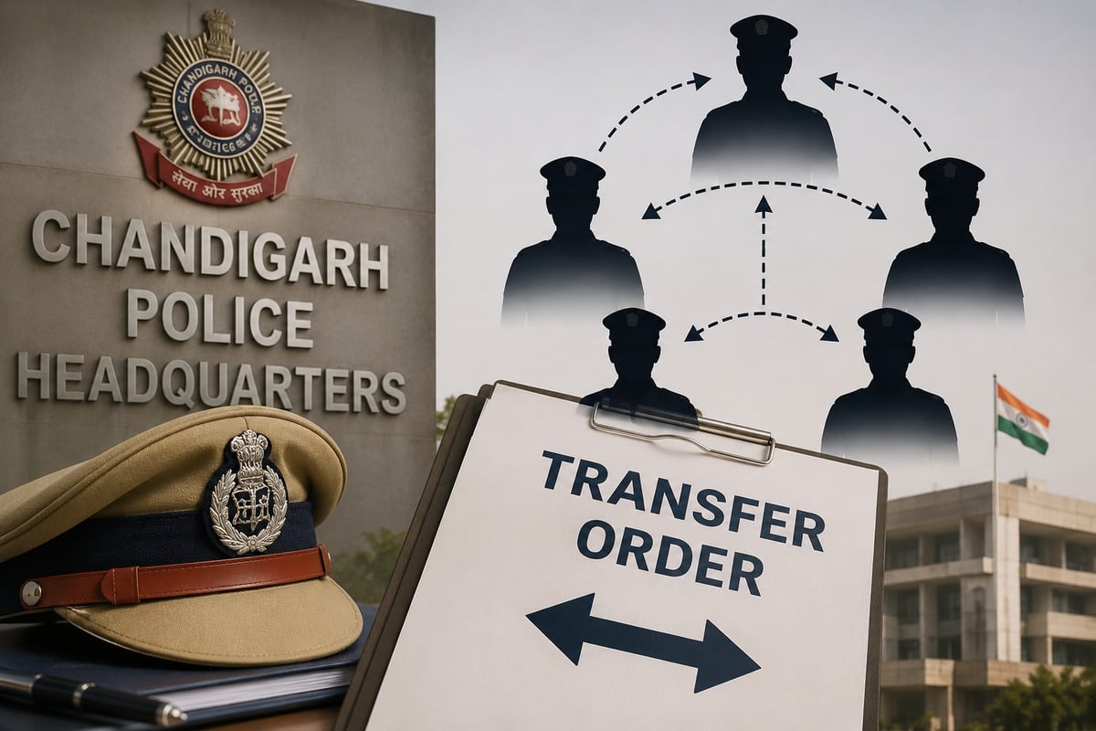Chandigarh Police Transfers Five DSPs in Major Administrative Reshuffle