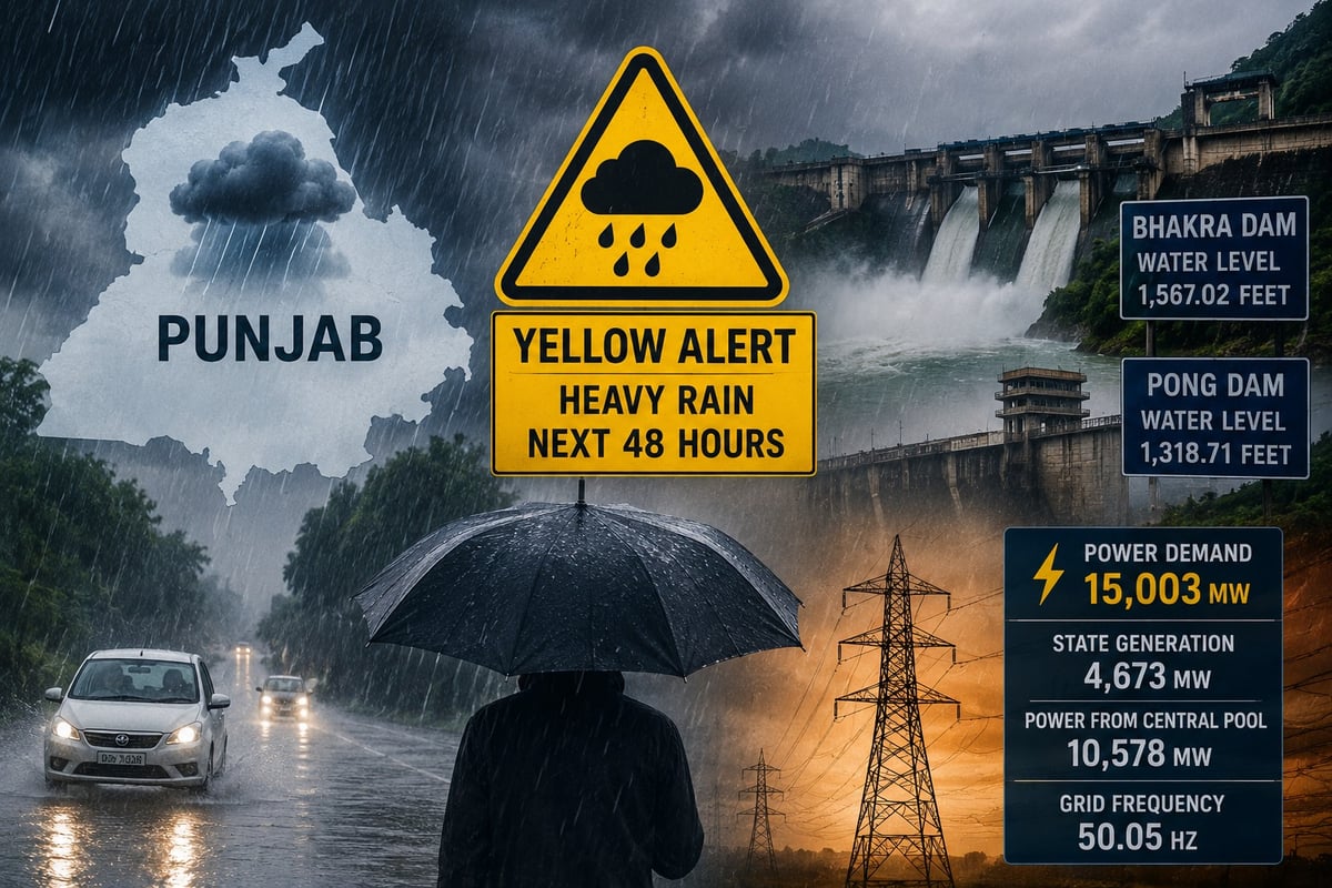 Punjab on Rain Alert; IMD Warns of Heavy Showers Over Next 48 Hours