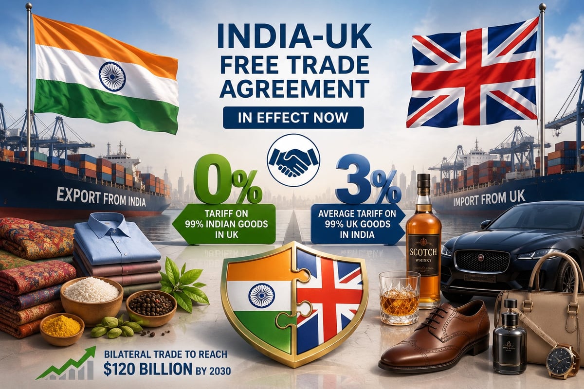 UK Cars, Scotch Whisky, Apparel to Get Cheaper in India; Free Trade Agreement Comes Into Force Today