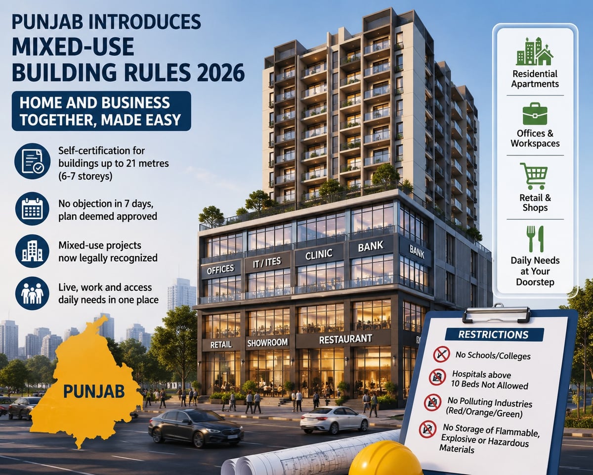 Punjab Government Clears New Building Rules; Housing and Business can Coexist in Single Complex