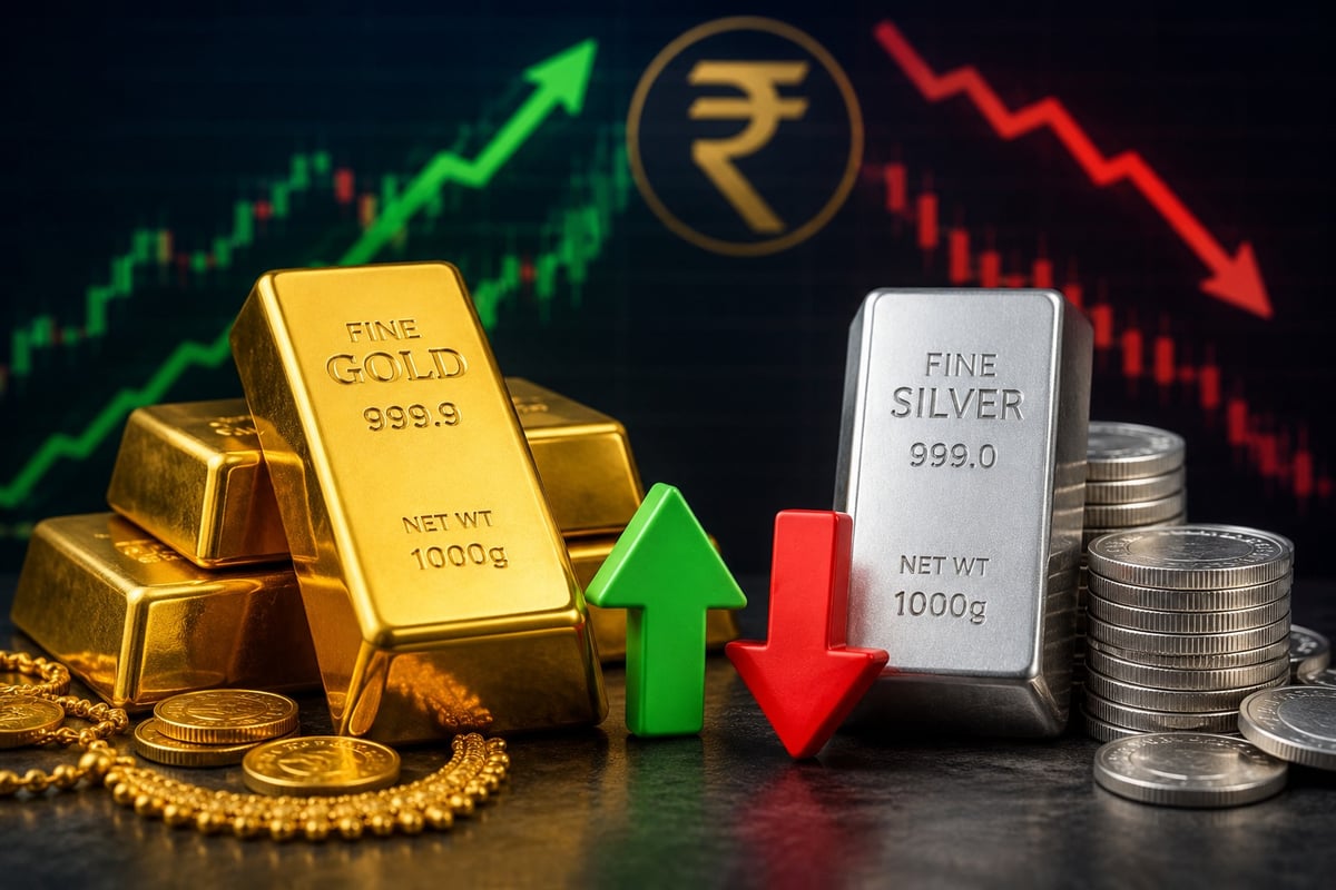 Gold Prices Rise by ₹177, Silver Falls by ₹789; Bullion Market Remains Volatile