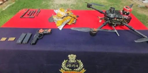 Pakistan drone intrusion foiled near Fazilka ahead of Independence Day; weapons cache recovered
