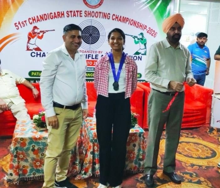 Chandigarh’s young shooting star Vania Sandhu bags four bronze medals