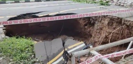 Heavy rain disrupts Chandigarh; roads cave in, waterlogging triggers traffic jams