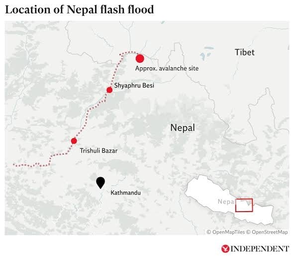 Nepal on high alert; water barrier breaches in Tibet