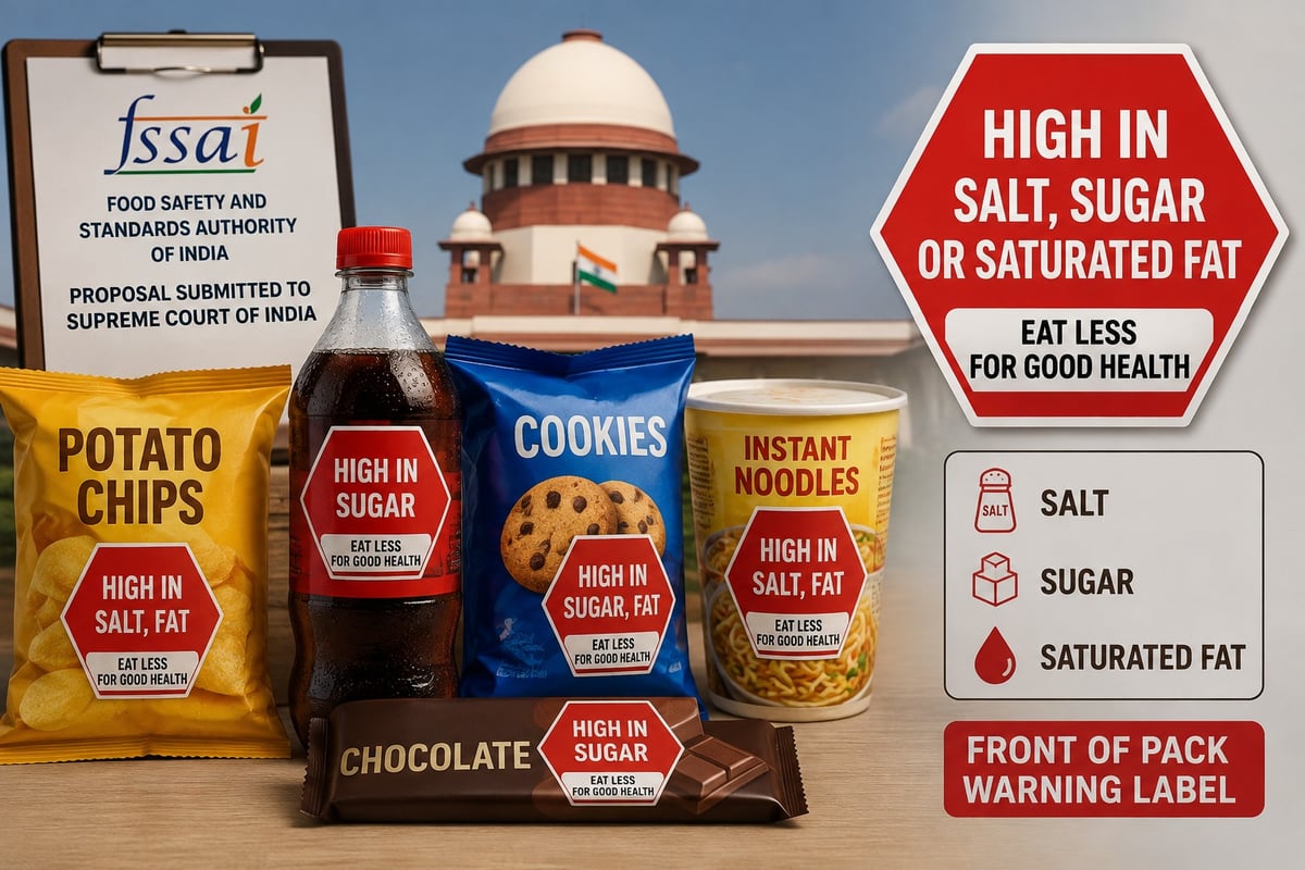 FSSAI proposes red warning labels on packaged foods high in salt, sugar and fat