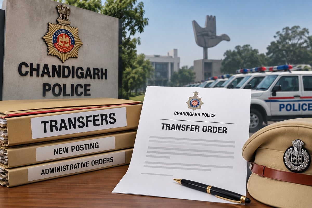Chandigarh police transfers 13 officers in major administrative reshuffle