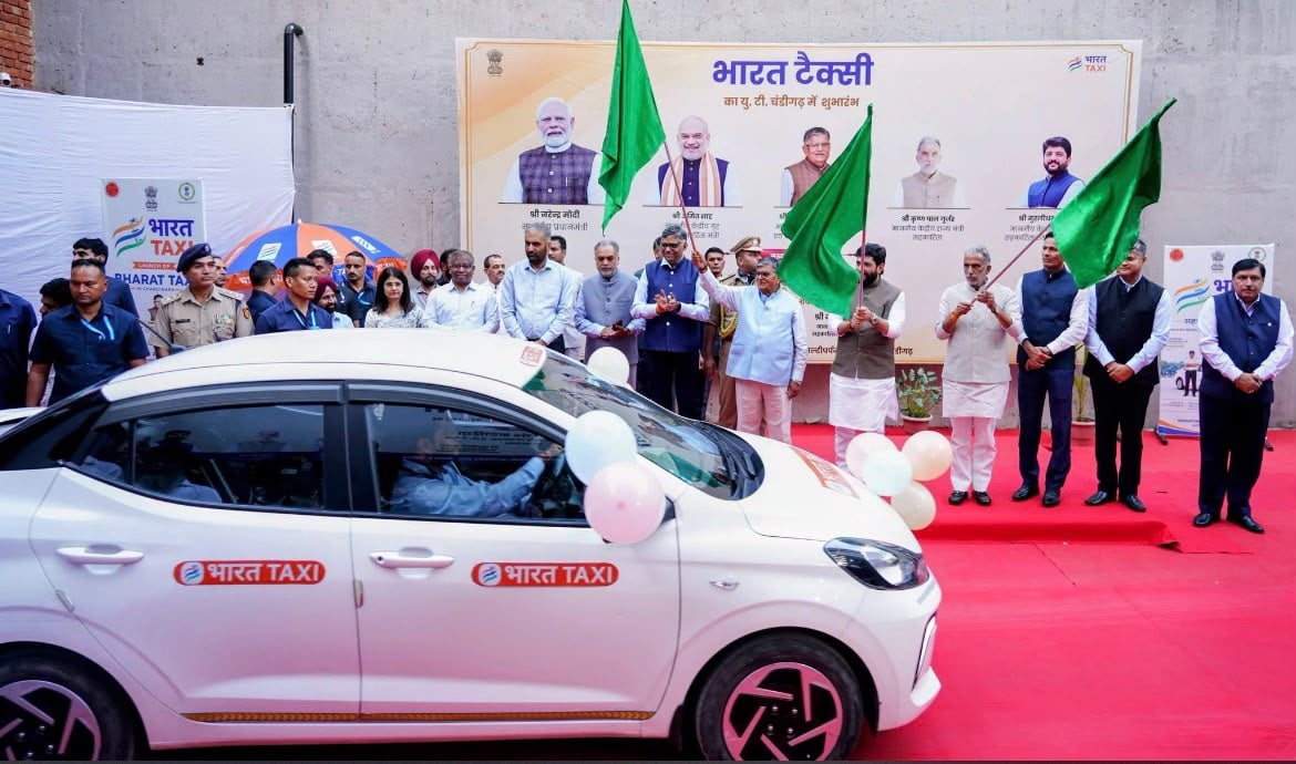Bharat Taxi Service launched in Chandigarh; Administrator Gulab Chand Kataria inaugurates
