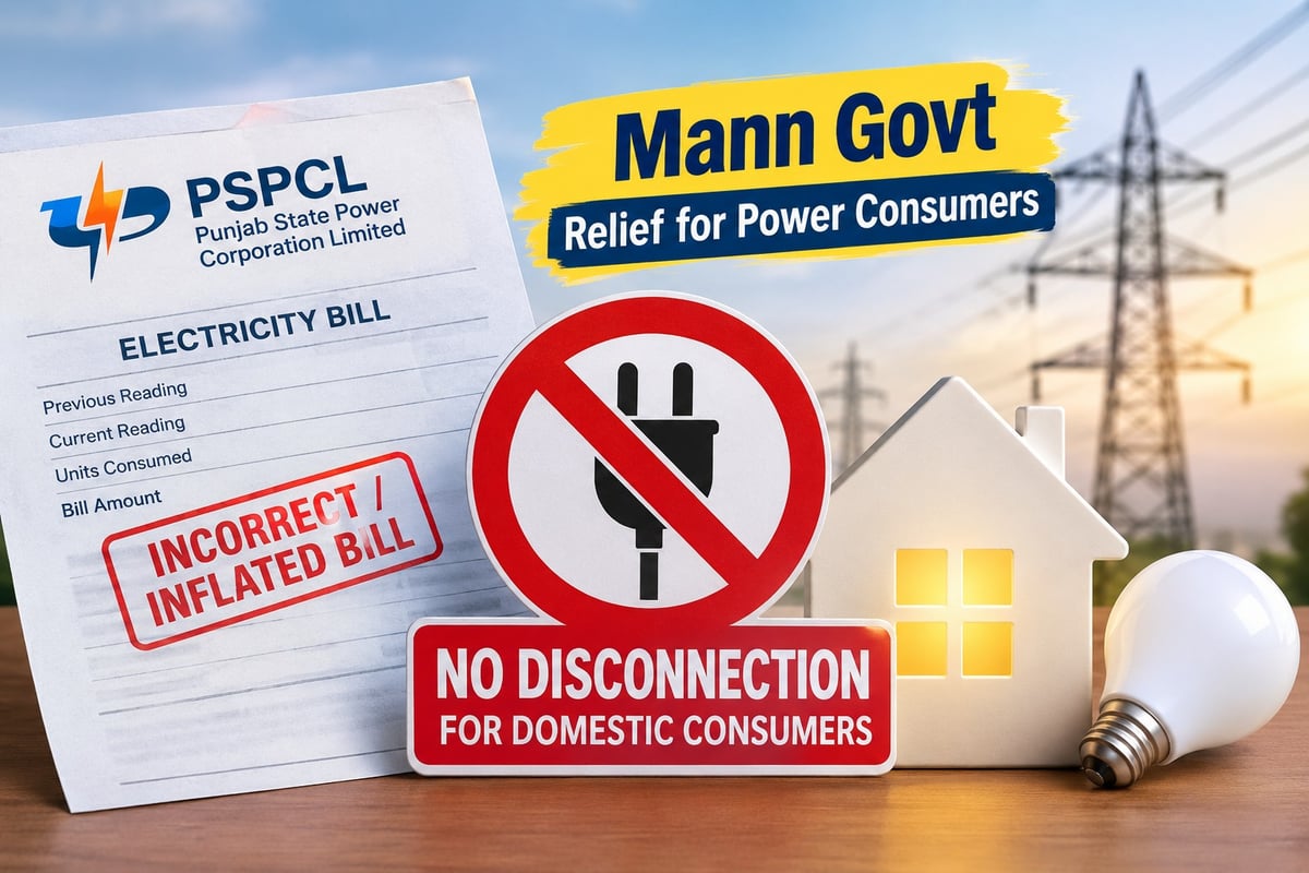 Mann Government gives major relief to Power consumers, PSPCL suspends disconnections over incorrect & inflated bills