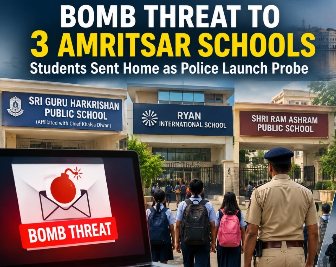Bomb threat to three Amritsar schools, students sent home; police launch probe
