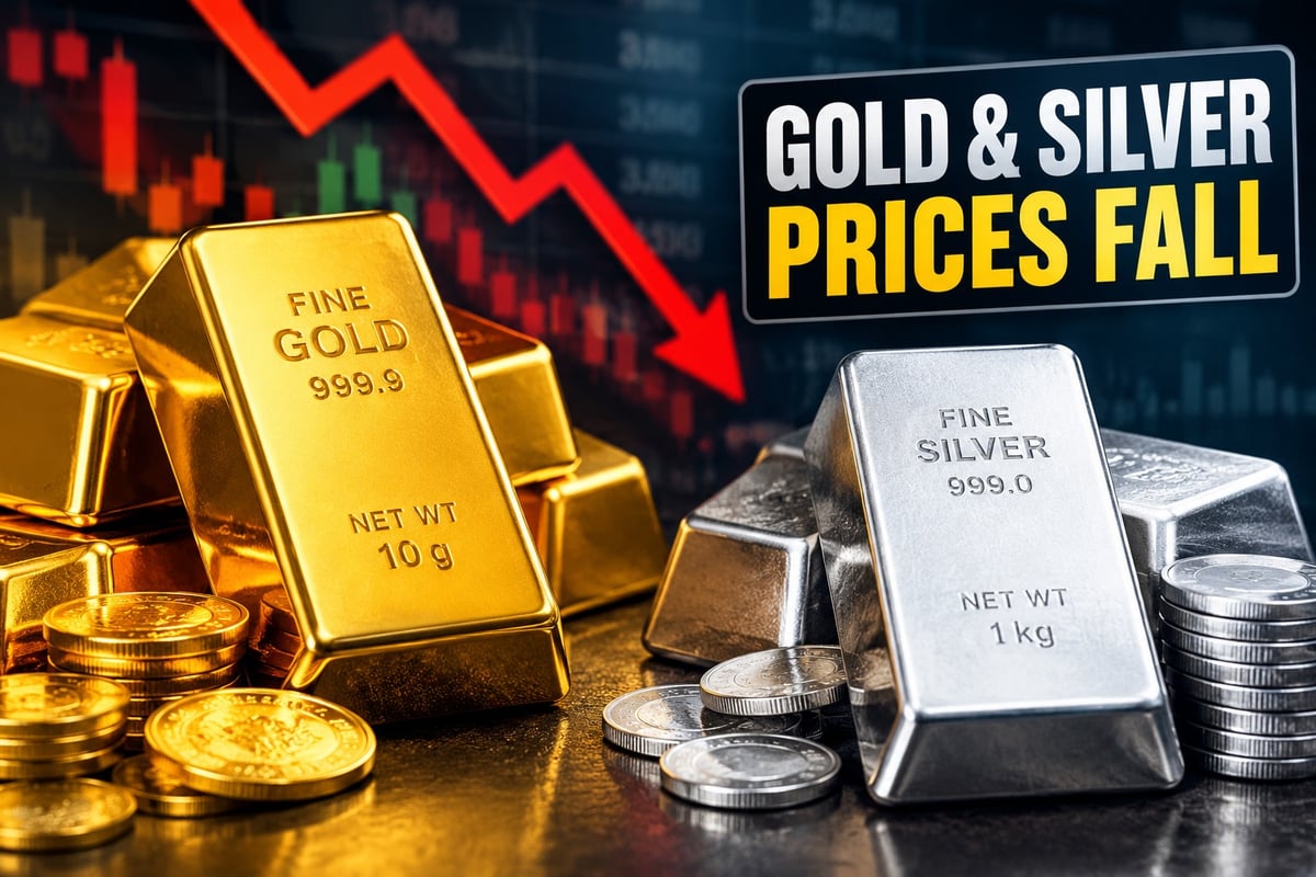 Gold falls by ₹4,796, Silver drops ₹16,503 in a week